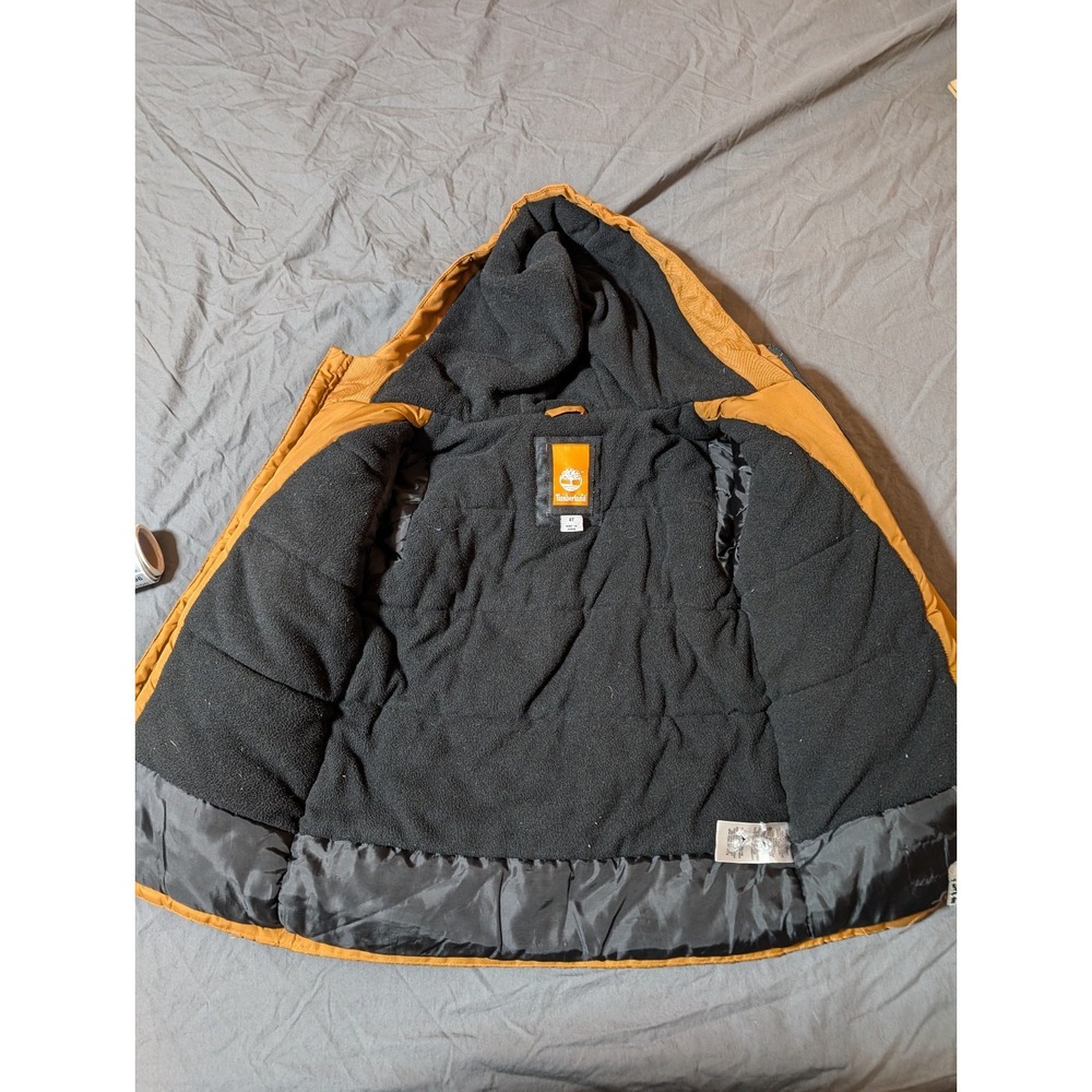 TIMBERLAND BOYS Logo Puffy‎ Jacket Mustard 4T - Picture 6 of 13